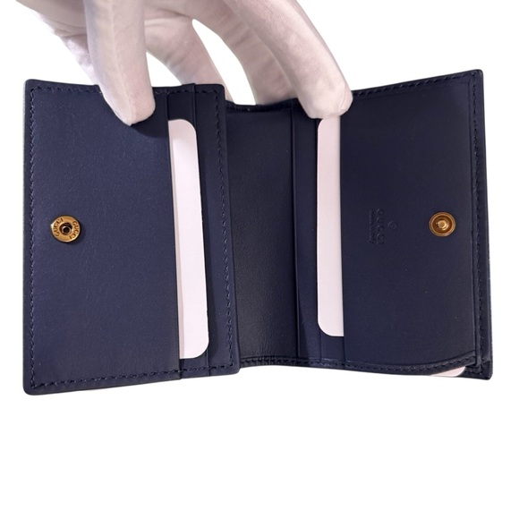 NWT Gucci Denim Pearl GG Marmont Wallet - Picture 6 of 13